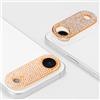 Wigento Vetro protettivo per fotocamera Apple iPhone 17 Air, in metallo con effetto diamante, arancione