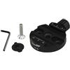 Haoge Convertitore adattatore da femmina a maschio con morsetto a sgancio rapido compatibile con Arca Swiss da 58 mm per treppiede Manfrotto testa a sfera morsetto di ricambio