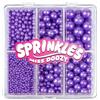 Miss doozy Perle Commestibili Viola per Decorazioni (130g) - 4 Misure di Perline per Decorare Torte, Cupcake & Biscotti - Ideali per Matrimoni, Compleanni, Halloween, Natale, Sprinkles (2mm, 4mm, 7mm, 10mm)