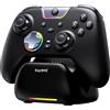 AKNES EasySMX X05Pro Controller per PC/Switch/Android/iOS, Pulsanti per Gioco Silenziosi, Joystick ad Effetto Hall, Grilletti Hall a Doppio Stadio, 2 Pulsanti Programmabili (Nero)