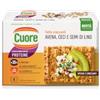 Cuore - Fette Croccanti, Avena, Ceci e Semi di Lino. Cotte al Forno, 240g (6 Monoporzioni). Ricche di Fibre e Fonte di Proteine, con Olio Cuore e Vitamina B1.