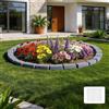 VEVOR Kit Bordura per Giardino Effetto Pietra da 4725 mm, Recinto Senza Bisogno di Scavo, Grigio Arenaria, Confezione 4 Pezzi da 6 Mattoni Ognuno con 12 Picchetti e Tappo Terminale, per Aiuole Cortili