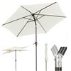 Sekey Ombrellone 200 cm con funzione manovella e piegabile, ombrellone balcone con protezione UV 50+, ombrelloni per balcone, terrazza, giardino