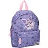 mybagstory | Zaino Kuromi Bold Babes | Zaino da ragazza viola e rosa | Borsa scolastica Sanrio per scuola e tempo libero | Dimensioni 31x22x9 cm | Design Kawaii con fiocchi e stelle | Piccolo Formato