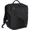 Cabin Max Equator per bagaglio a mano Ryanair 40x20x25 - Borsa per bagaglio a mano - Zaino per bagaglio a mano aereo - Tasca per laptop e segreta - 20 litri in RPET riciclato, nero/azzurro, 24L