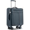 Travely Valigia M in tessuto - Valigia cabina con scomparto per laptop fino a 15,6, 4 ruote e lucchetto TSA - valigia morbida leggera espandibile, idrorepellente