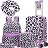 HTgroce 5pcs Valigia Bambina con Zainetto Bambina, Cuscino per il Collo, Borsa per il Pranzo, Astuccio per Matite, Etichetta