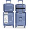 4FLY Valigetta rigida leggera da viaggio e set di valigie: trolley con serratura TSA, ruote doppie, manico telescopico in alluminio e doppia cerniera, beauty case, bagaglio a mano e bagaglio da lavoro