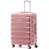 Flight Knight Valigia Media Leggera ABS Rigido 4 Ruote Approvata per oltre 100 Compagnie easyJet British Airways Ryanair Jet2 Emirates Bagaglio da Stiva Grande 25 Pollici
