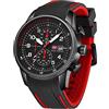 KXAITO Orologio sportivo analogico da uomo, orologio militare per esterni, a LED, cronometro, digitale, elettronico, grande, doppio schermo, impermeabile, tattico, da uomo, 0379g Nero E Rosso, L