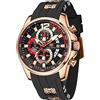 KXAITO Orologio sportivo analogico da uomo, orologio militare per esterni, a LED, cronometro, digitale, elettronico, grande, doppio schermo, impermeabile, tattico, da uomo, 0350 g nero e oro, L
