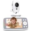 Boifun Baby Monitor Video e Audio, Schermo IPS 4 720P Protettivo, Visione Notturna, Autonomia 11 ore, Avviso Sonoro, Zoom 3x, Rilevamento Temperatura, Ninna Nanne, Funziona Senza WiFi, Pronto all'Uso