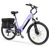 ESKUTE C202 Bicicletta Elettrica 48V 17,5Ah per Adulti 26", Batteria Rimovibile, E-Bike da Città per Pendolari, Cambio 7 Velocità, 25 km/h, Autonomia fino a 110 km