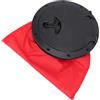 Fockety Kit Piastra di Coperta Nera, Boccaporto Rotondo con Borsa Portaoggetti Rossa, Elementi di Fissaggio, Copertura per Boccaporto per Accessori per Canoa, Sartiame da Pesca per (6 Pollici)