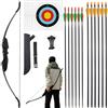 Clianle Arco Recurve 40 libbre per Adulti-51 Bow Riser in Legno Takedown per il Target Practice e Principiante con Tiro con Tiro per Praticare Frecce all'aperto-Negro
