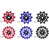 VIRELLO BikeRearDerailleurWheel10T16T, lega di alluminioPuleggia conCeramicaCuscinetti per 6-12SpeedMTBRoadBike, Nero