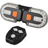 BeVistoso Indicatori di direzione per bici, 5 luci a LED per l'atmosfera, telecomando wireless, indicatori di direzione per ebike ricaricabili tramite USB, luci posteriori wireless impermeabili per la sicurezz