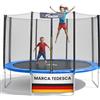 Terena Trampolino Esterno 305 cm con Rete di Sicurezza - Trampolino da Giardino 10ft per Bambini - fino a 150 kg - UV Resistente - Ø 305 cm