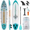 COOLCAA Dolphin Lite SUP Board 355 cm (extra grande) Stand Up Paddling Board Gonfiabile Stand Up Paddle Board con 86 cm Extra Larghezza, Tavola da pesca con accessori e borsa per il trasporto per