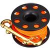 Best divers ML0061OR, Mulinello Subacqueo, Nero/Arancione, 30 metri
