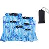 rockible Set di 6 Borse Impermeabili, con Superficie Liscia, Disponibili nelle capacità di 1,5L, 2,5L, 3L, 3,5L, 5L E 8L. Borse Impermeabili Portatili con