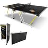 Urbanfit Ping pong regolamentare,trasportabile in valigia, da interno, richiudibile con ruote, racchette e palline colore nero
