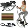 EFGETD Rock Steppers Basso Impatto Laterale, 3D Motion Rocking Stepper per Casa Silenzioso Antiscivolo con Bande di Resistenza per Allenamento Completo del Corpo, 150KG(Nero)