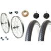 MADICKS Ruota Posteriore Completa 28" x 1.75 con Cerchio, Copertone, Camera d'Aria e Ruota Libera - City Bike/Passeggio in Alluminio/Acciaio - Kit Completo con Dadi e Flap Inclusi
