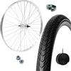 MADICKS Cerchio Ruota Posteriore Completa 28" x 1.75 - 1 Velocità con Copertone e Camera d'Aria - Kit Ruota City Bike/Olanda per Bicicletta da Passeggio Robusto