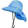 Generico Cappellino Neonato Estivo,Cappello da Sole per Bambini per Primavera Ed Estate Leggero Unisex con Stampa con Mantella da Spiaggia per età 1-4 Anni