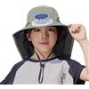 Generico Cappello con Visiera Bambino,Cappello A Ventaglio Solare per Bambini con Tesa Larga per Il Sole Berretto Leggero per attività All'Aperto Design Traspirante Regolabile per Bambini E Bambine