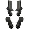 NIULIniuli Ruote per valigie, Girevole a 360 gradi Mute Riparazione Sostituzione Ruota for bagagli Ruote for valigie Parti Spinner (W195#) (Set di 2 paia)