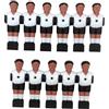 Lljsszr Set di Giocatori di Calcio Balilla Deluxe per L'intrattenimento Domestico, Capelli Neri e Bianchi