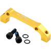 POXZSFX Adattatore per Montaggio Pinza, Telaio Carrello elevatore, Adattatore per Freno a Disco per Bicicletta, Anteriore 180 mm, Posteriore 160 mm, Accessori per Ciclismo, Oro, Lunghezza 7.4 cm