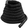 Yunmeryker Corda da Battaglia per Esercizi, Attrezzatura per Allenamento, Appesantita, in Poliestere Resistente all'Usura, Adatta per Programmi di Fitness, 38mm Nero