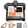 Longer Ray5 Mini Incisore Laser 3,5W - Macchina CNC ad Alta Velocità per Incisione e Taglio di Legno, Acrilico e Pelle - Area Lavoro 140×130 mm, Precisa e Facile da Usare, Ideale per Hobby e Fai-da-Te