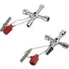 Knocery 2 Pezzi Chiave Quadrata Contatore, Chiave Triangolare Contatore, Chiave Universale per Contatori Gas/Acqua, Multifunzionale per Ascensori ed Elettricità