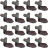 LUORNG 16 supporti perforati per mensole da 1/4 di pollice Accessori hardware con cuscinetti in spugna color caffè diametro 1,5 cm perni di supporto per mensole per scaffali