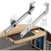 V3VOGUE Guide Scorrevoli Tastiera 300 350 400mm Guide Per Cassetti Pesanti, Guide Di Scorrevoli Del Vassoio Della Tastiera Sotto La Scrivania, Regolabile In Altezza, Carico 60 Kg/1 Paio
