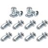 M METERXITY 10 Pcs M6 x 20 Set Di Ancore Per Porte Cave, Dadi A Petali Dadi Di Espansione Bullone Per Pareti Cave/Rivestimenti In Alluminio/Tubi In Acciaio [Tonalità Argento]