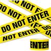 Daucin Do not enter Tape, nastro di avvertimento giallo autoadesivo, nastro di sicurezza con testo nero in grassetto, massima leggibilità per decorazioni di Halloween, aree di pericolo sul posto di