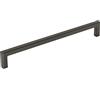Gedotec Maniglia a barra lunga | DER U | Maniglia per mobili grigio spazzolato Lunghezza: 136 mm - Distanza di foratura: 128 mm | 1 pezzo | Maniglia a binario per cucina con accessori