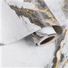 VaryPaper Carta Adesiva Effetto Marmo Bianco Oro 40cmx200cm Pellicola Adesiva Effetto Marmo Opaco Adesivi per Mobili Armadio Tavolo Piano da Lavoro della Cucina Carta da Parati Camera Letto Bagno
