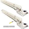 V3VOGUE Guide Scorrevoli Per Cassetti Cucina, Guida Telescopiche Rulli 25cm A 55cm Bianco, 1 Coppia/Supporto 40 Kg, Per Vassoi Per Tastiere, Ufficio E Garage, Guide Per Scaffali Scorrevoli