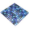conwire Mosaico in vetro misto, piastrelle a mosaico in vetro blu lucido da parete cucina bagno doccia