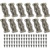 PATIKIL Piccole Cerniere Vintage 2 Pollici, 12pz 180 Gradi Hardware per Portagioie con Cerniere Decorative a Farfalla con Vite per Armadi in Legno Cassetti Falegnameria, Marrone