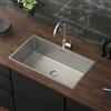ML DESIGN modern living ML-Design Lavello da Cucina 70 x 40 cm Lavabo da Incasso Argento Rettangolare in Acciaio Inox Lavello Sottopiano a 1 Vasca con Set di Scarico e Troppopieno Vasca Singola con Sifone Lavandino XXL