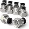 Bwintech 10 Pz 6mm Tubo OD x 3/8 Femmina BSP Thread Pressione Diretta in Connettore Raccordo Pneumatico, PCF6-03 Quick Release Air Line Adapter