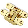 MZSKLW Cerniere per Ante Cucina Cerniere for porte invisibili tridimensionali Porta in legno cieche pieghevoli Incrocio di 180 gradi all'interno e all'esterno a scomparsa aperte(Gold,Left open)