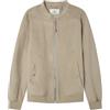 SPRINGFIELD Suede Harrington Microperf with Zipper Closure, Inside Pocket, Cuffs And Hem. Giacca in Pelle Scamosciata, Sabbia, M Uomo